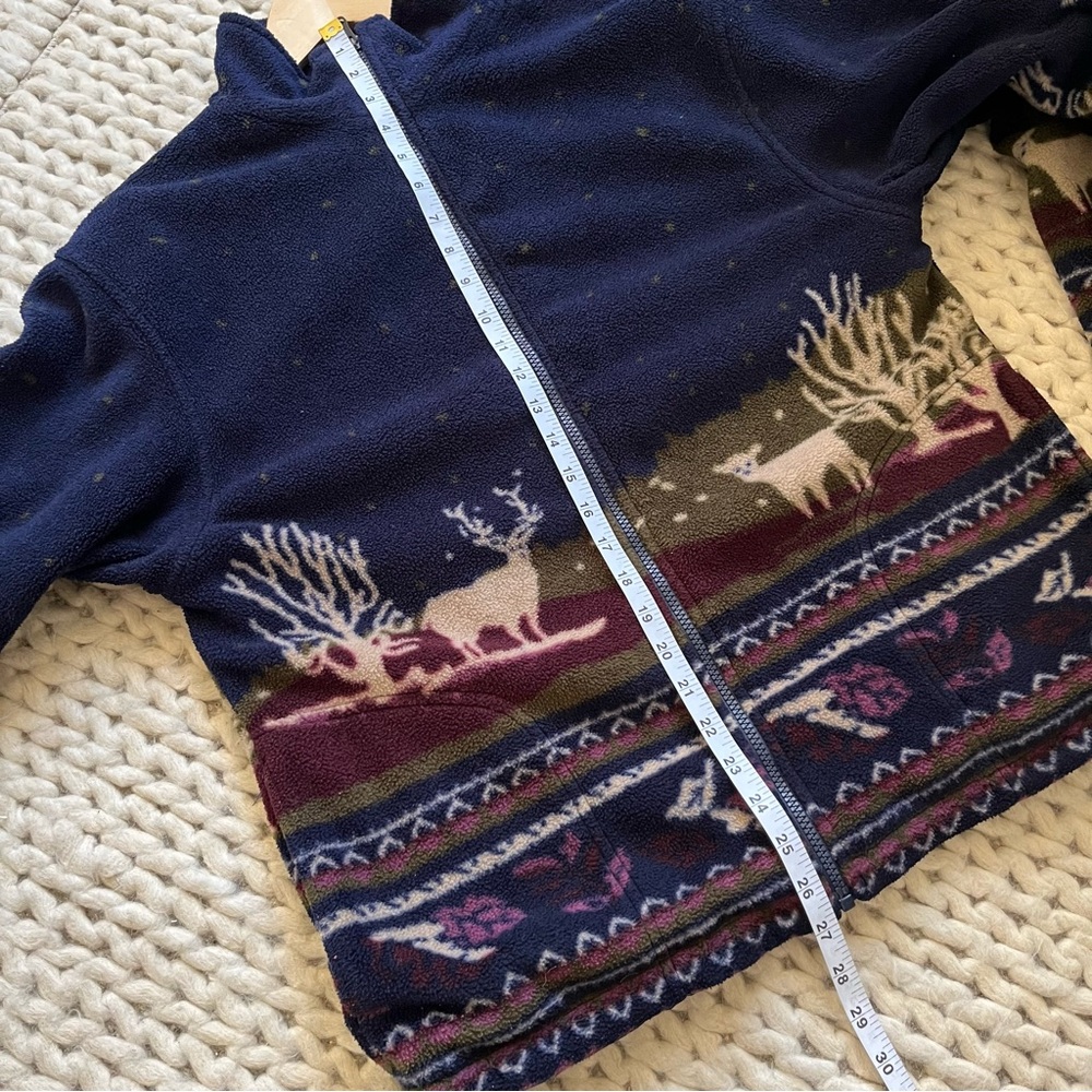 Vintage Northern Reflections Reversible Fleece Jacket with Deer Pattern | small - Picture 10 of 15